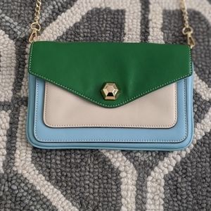 Frances Valentine Tess Colorblock Leather Clutch
